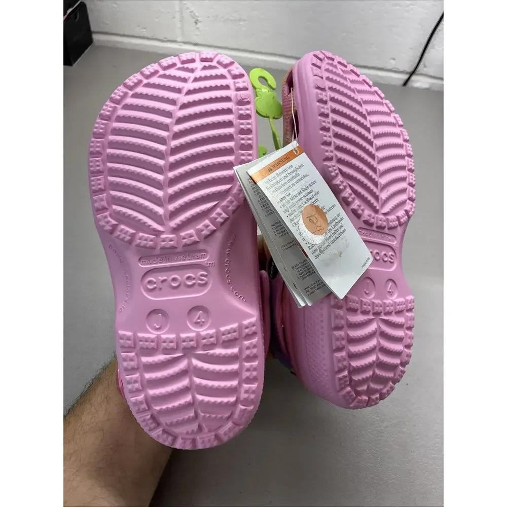 Crocs Pikachu Classic Clog Pokemon Slide Slip On Pink 211229-90H Kid's Size 4 J4